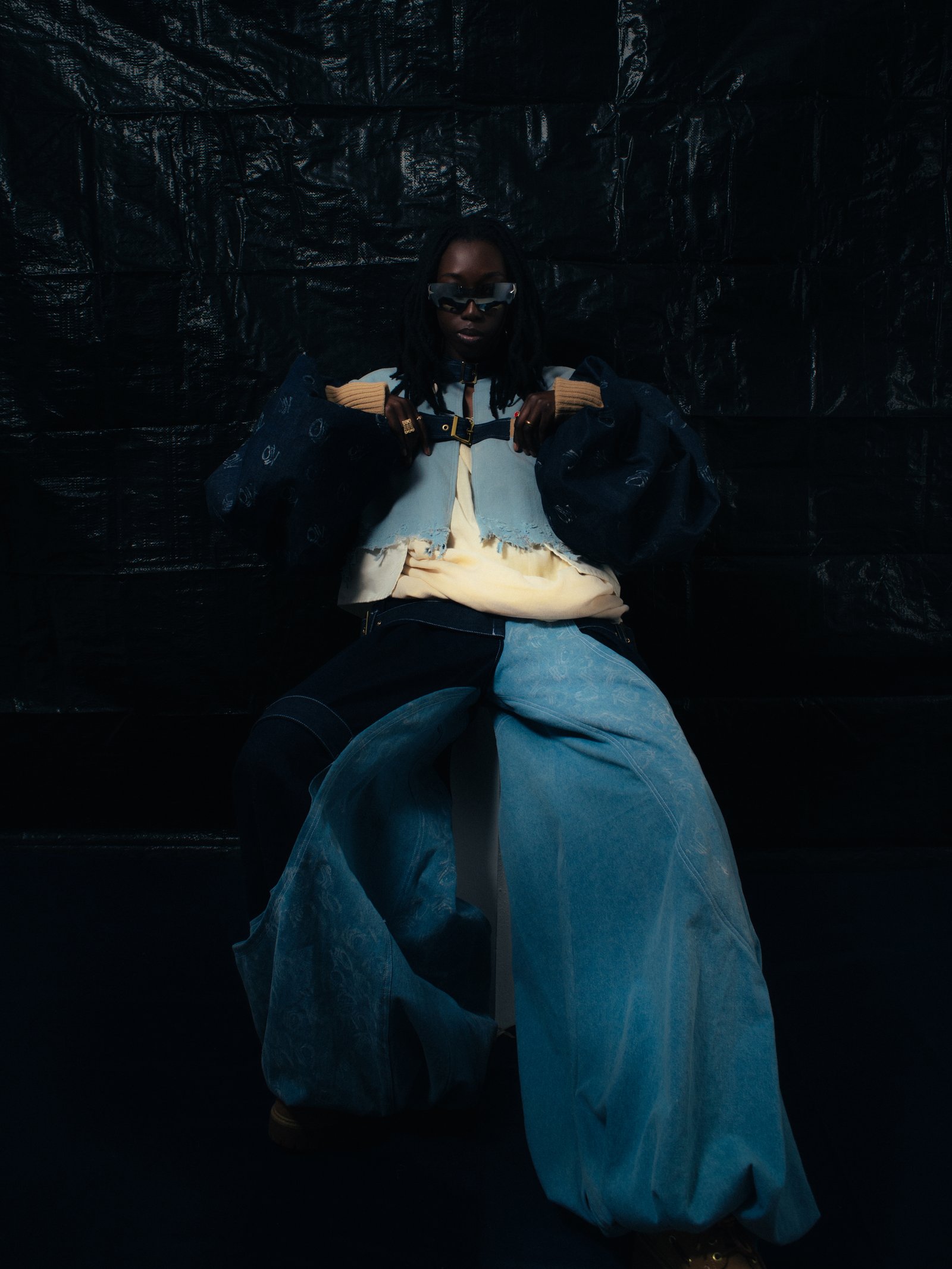 Silhouette cape brocart