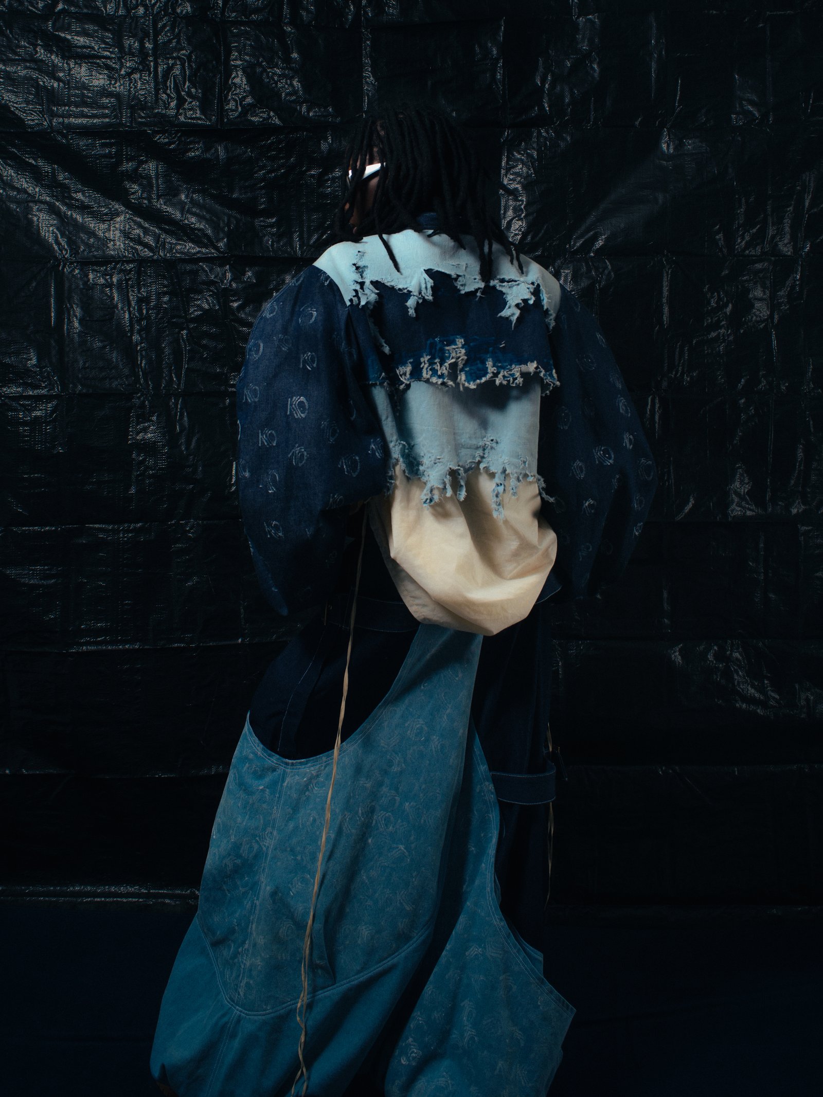 Dos patchwork denim